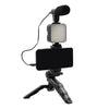 Bolice Video Making Kit: Bluetooth remote, mic, mini tripod stand, LED light.
