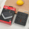 Surge Protector Power Strip with 2 Type-C Ports, 4 USB Ports, and 6 Outlets – Flat Plug Extension Cord for Home and Office”