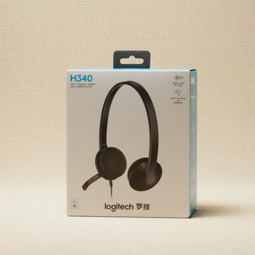 Logitech H340 USB Computer Headset | Noise-Canceling Mic | Digital Sound