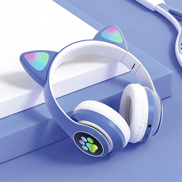 Cat Ears Bluetooth Headset Sports Luminous Gaming Headset
