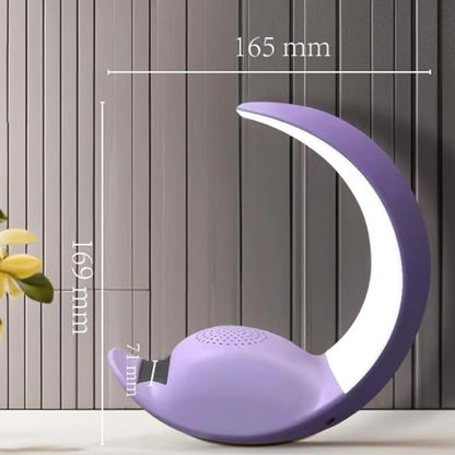 Moon Touch Speaker with 7-Color LED Touch Light, Wireless Music, Voice Call, Ambient Light, Night Lamp, Clear Sound Quality