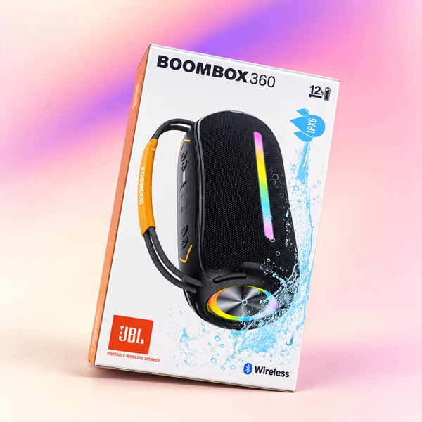 JBL Boombox 360 Portable Bluetooth Speaker with LED Lights