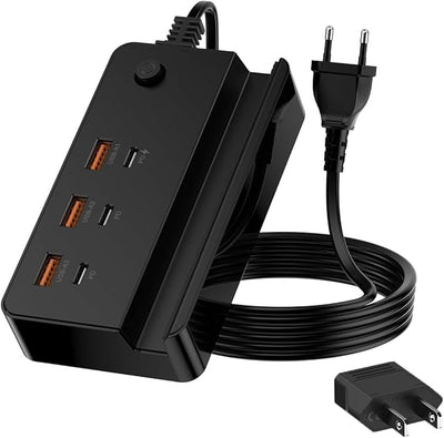  Fast Charging USB Station - 3 USB + 3 Type-C Ports.