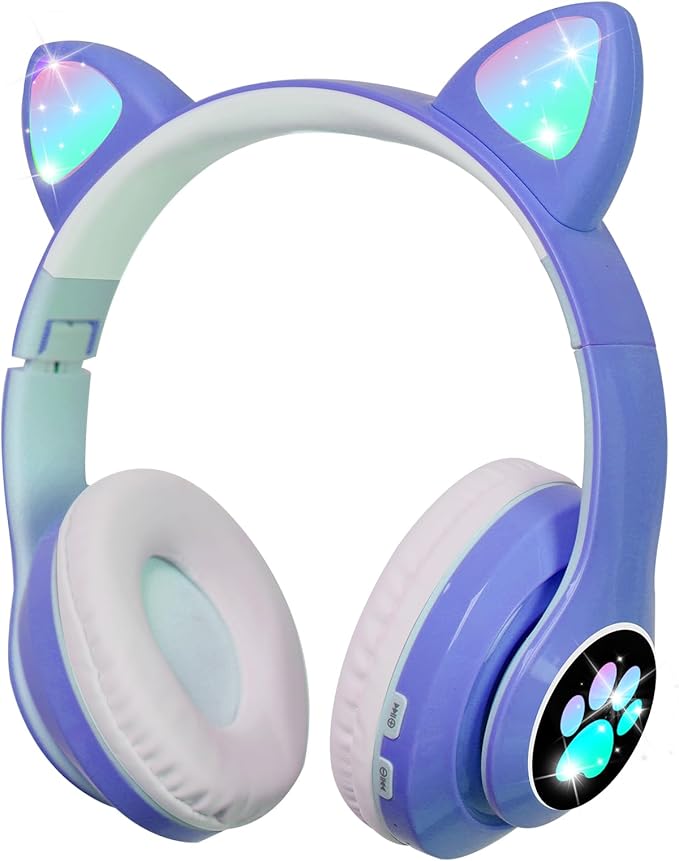 Cat Ears Bluetooth Headset Sports Luminous Gaming Headset