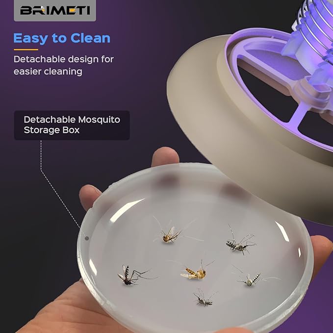 BRIMETI Electric Insect Killer, UV Mosquito Trap, Electric Rechargeable Mosquito Killer, Mosquito Lamp