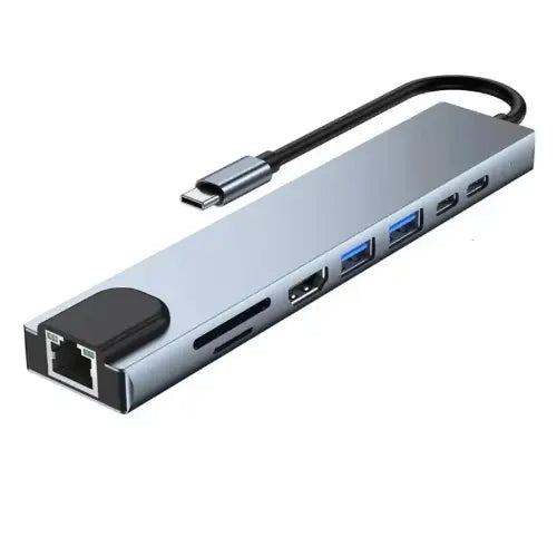 Type C To USB C 4K HDMI Adapter, Ethernet, USB 3.0 – 8-in-1 Dongle