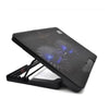 Laptop Cooling Pad with Blue LED Fans & Adjustable Stand – Up to 17 Inch