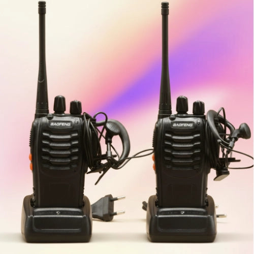 2pcs Baofeng BF-888S Walkie Talkie + Earphones Bundle | No Airtime | Instant Team Communication