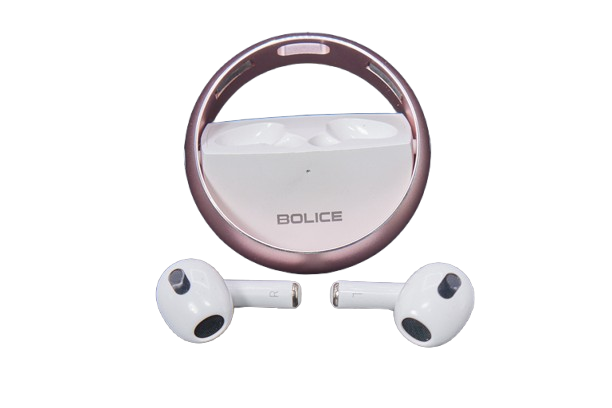 BOLICE Wireless Gaming Earbuds, Rotating Charging Case, Noise-Cancelling, Waterproof, Low-Latency In-Ear Headphones with Microphone - Rose Gold