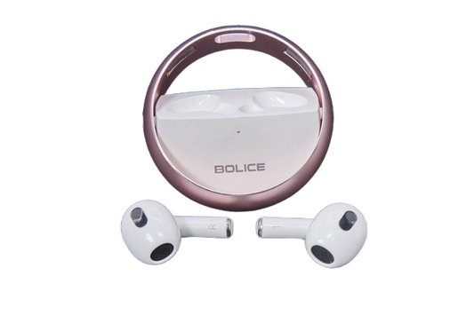 BOLICE Wireless Gaming Earbuds, Rotating Charging Case, Noise-Cancelling, Waterproof, Low-Latency In-Ear Headphones with Microphone - Rose Gold