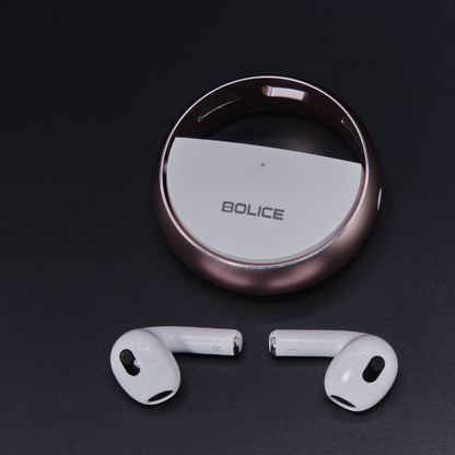 BOLICE Wireless Gaming Earbuds, Rotating Charging Case, Noise-Cancelling, Waterproof, Low-Latency In-Ear Headphones with Microphone - Rose Gold