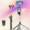 K50 1.9m Extendable Selfie Stick Tripod | Live Streaming Floor Stand with Bluetooth Remote