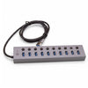 Lenovo Lecoo 10-Port USB 3.0 Hub with Individual Power Switches & Power Adapter