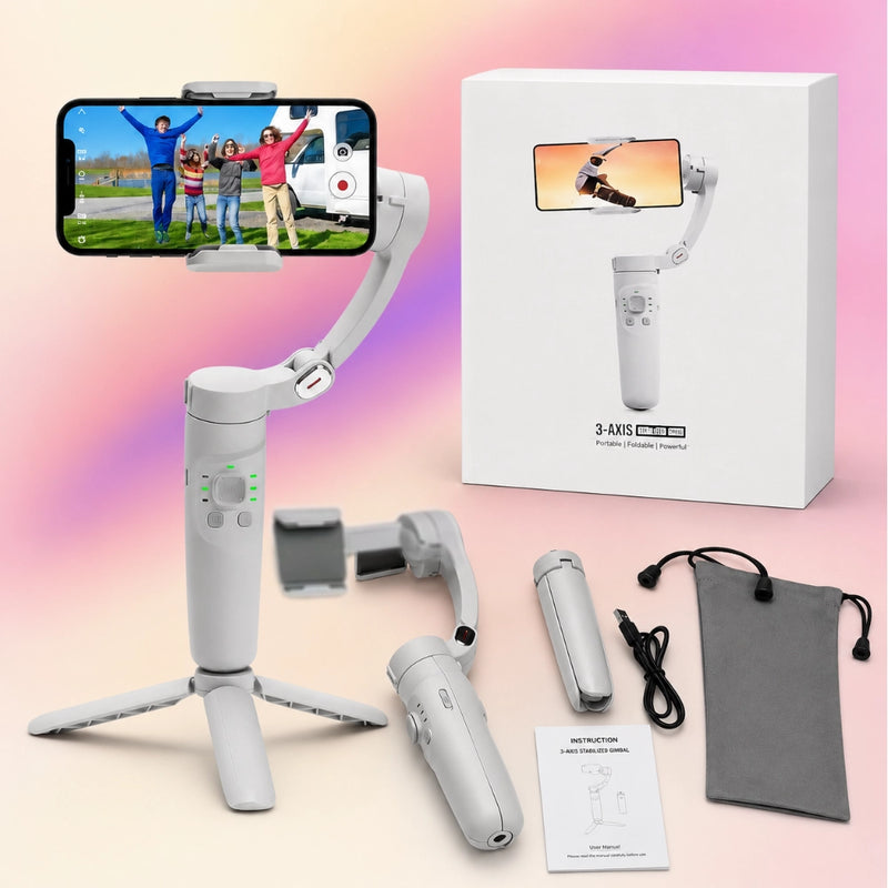 M1 Foldable 3-Axis Smartphone Gimbal Stabilizer 2500mAh