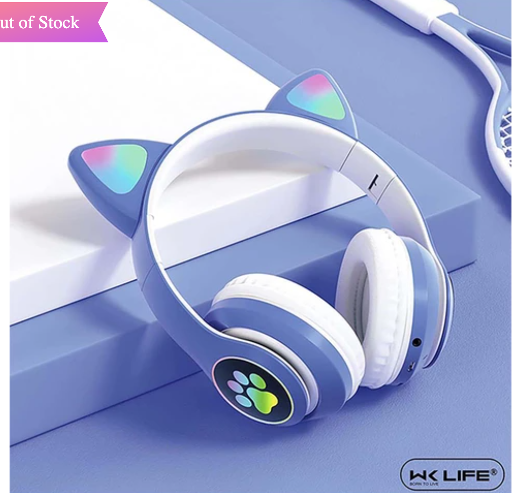 Cat Ears Bluetooth Headset Sports Luminous Gaming Headset