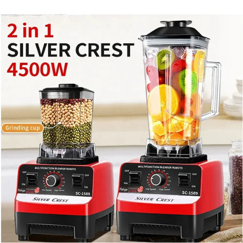 Silver Crest Blender 4500w Double Cup with 2 Cups 2 in One commercial blender.