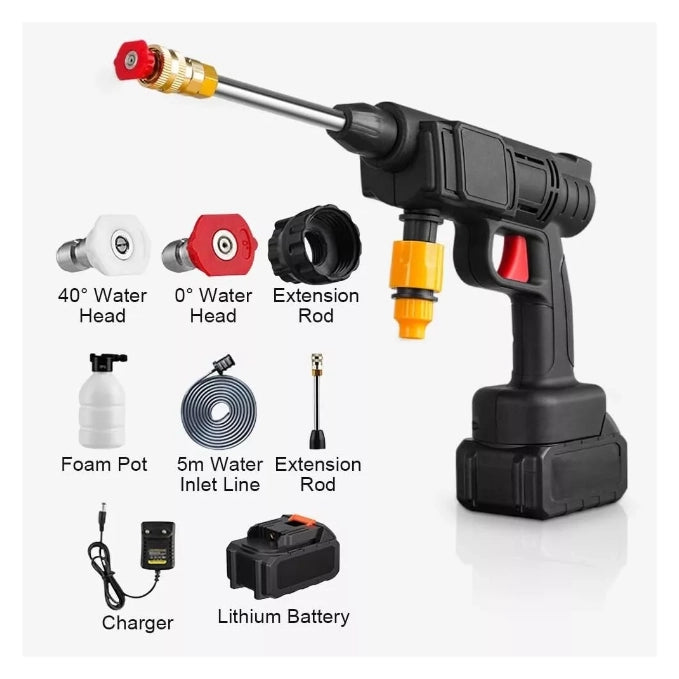 Cordless Electric- battery powered High Pressure Water Spray Gun | Portable Car Washer & Garden Spray-Shopucart.store