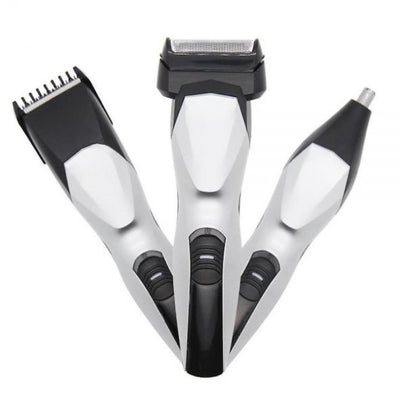 3-in-1 USB Nose Hair Trimmer & Reciprocating Shaver for Men – Nose, Ear & Facial Hair Grooming Kit