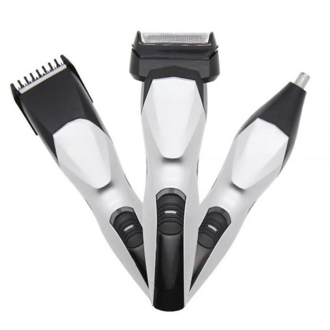 3-in-1 USB Nose Hair Trimmer & Reciprocating Shaver for Men – Nose, Ear & Facial Hair Grooming Kit