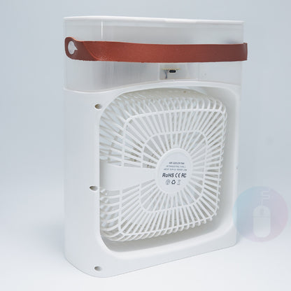 Mini Portable Air Conditioner, 700ml USB Evaporative Cooler with 3 Speeds, 7 LED Lights, 1-3H Timer for Car, Home, Office