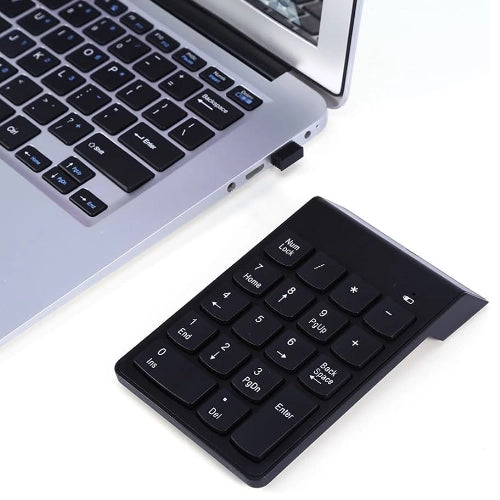2.4GHz Wireless Mini Numeric Keypad – 18-Key USB Number Pad for Laptop & PC