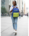 HP Campus Backpack — Blue & Lime Green | Fits 15.6" Laptop
