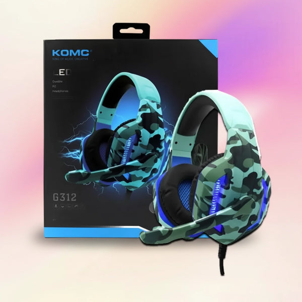 KOMC G312 Wired RGB Gaming Headset with Noise-Cancelling Microphone