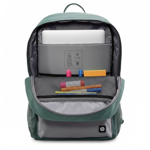 HP Campus Backpack — Olive Green & Gray | Fits 15.6" Laptop
