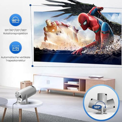 H5-A Pro HD Multimedia Projector - USB Compatible High Dynamic Range Projector with Highlight Coating Lens (White)