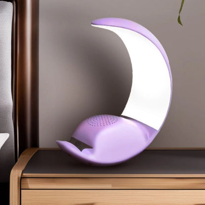 Moon Touch Speaker with 7-Color LED Touch Light, Wireless Music, Voice Call, Ambient Light, Night Lamp, Clear Sound Quality