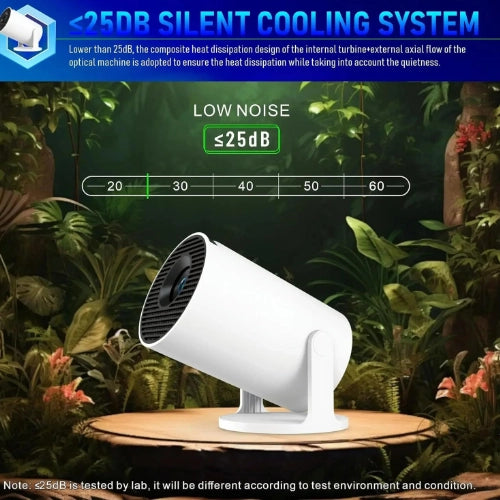 HY300 Pro Smart Projector - 4K WiFi 6 Bluetooth 5 Mini Projector with Android 11